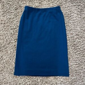 Vintage Caprisians By Smartee 100% Wool Blue Skirt Size LARGE 11/12